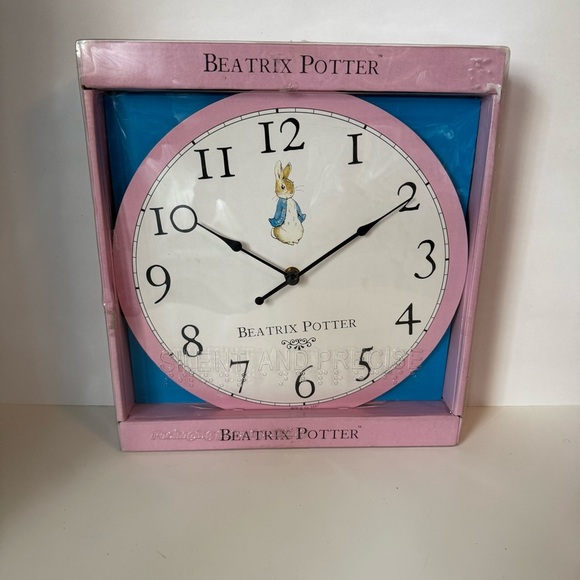 NEW! Beatrix Potter Peter Rabbit Wall Clock RARE Original 2007 In Box - Picture 6 of 8